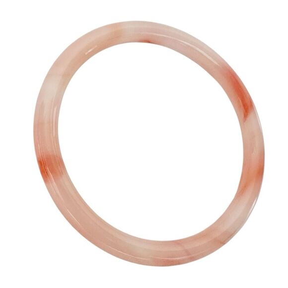 🆕Orange Jade Glass Bangle Bracelet - Picture 4 of 5